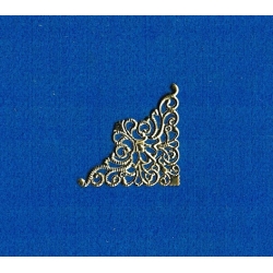 Dekor metalowy D72  , narożnik 5,5x5,5cm złoty  , bok 5,5cm , grubość 1mm. / okucia metalowe  do pudełek, narożnik złoty
